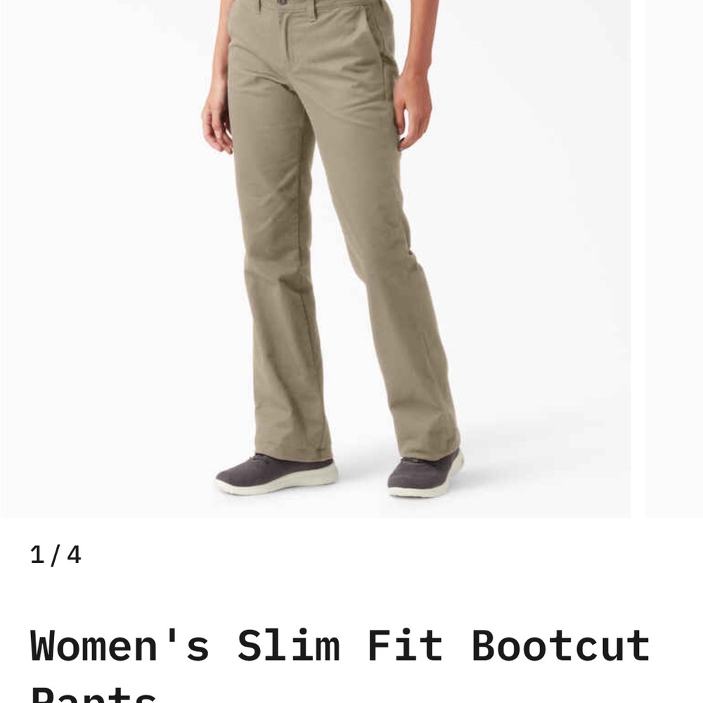 3 Pairs Dickies Women's Slim Fit Bootcut Pants - Khaki & Navy